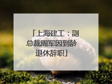 上海建工：副总裁周军因到龄退休辞职